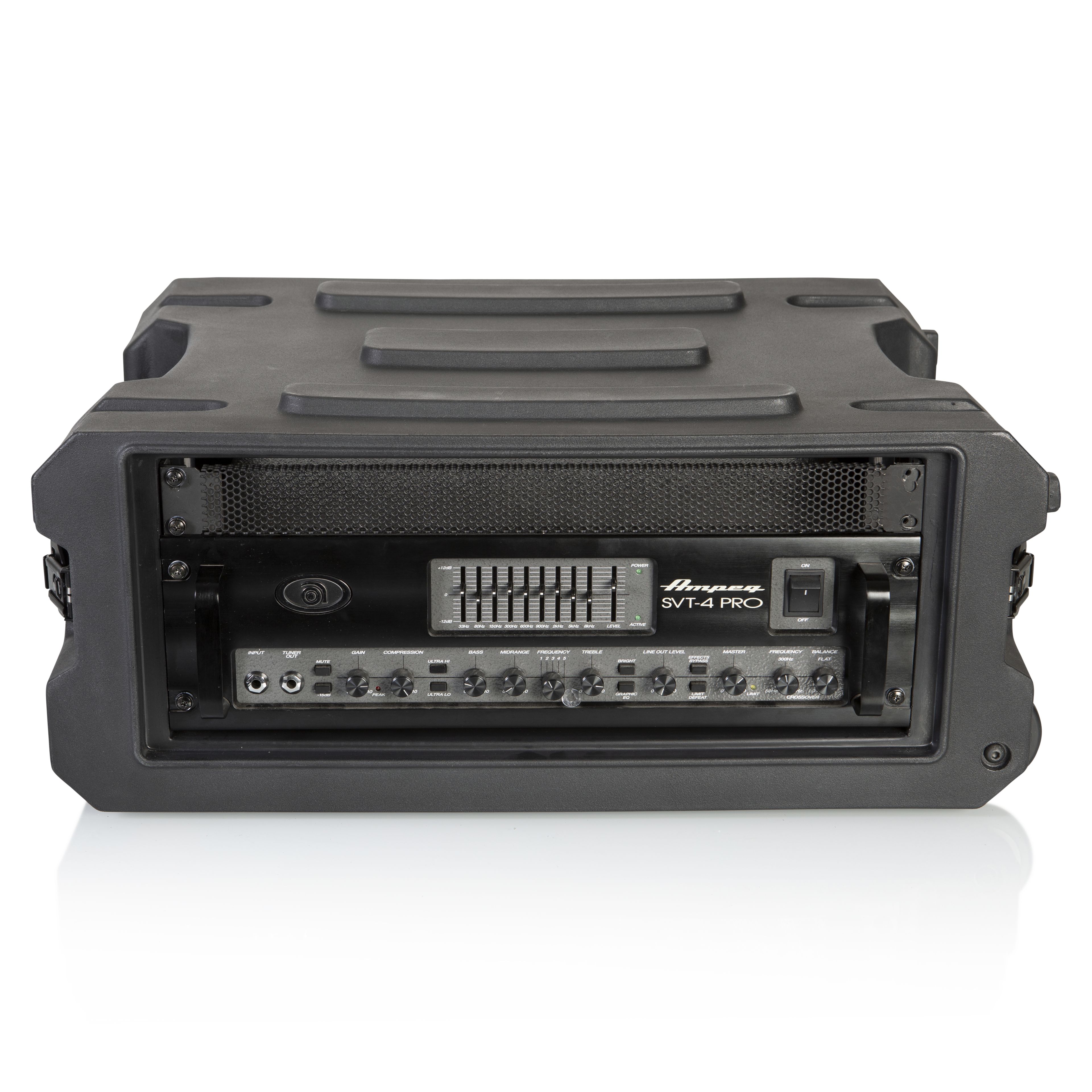 4U, 19" Deep Molded Audio Rack; w/ wheels