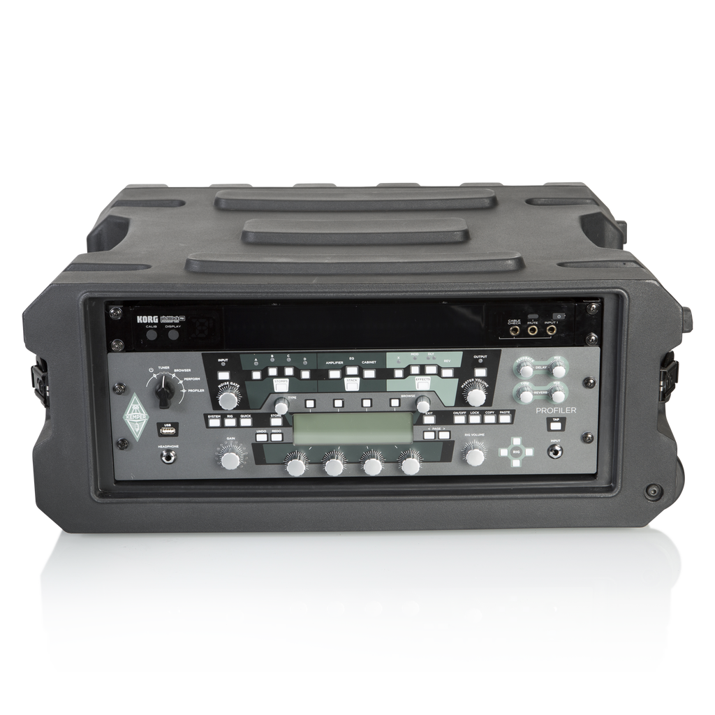 4U, 19" Deep Molded Audio Rack; w/ wheels