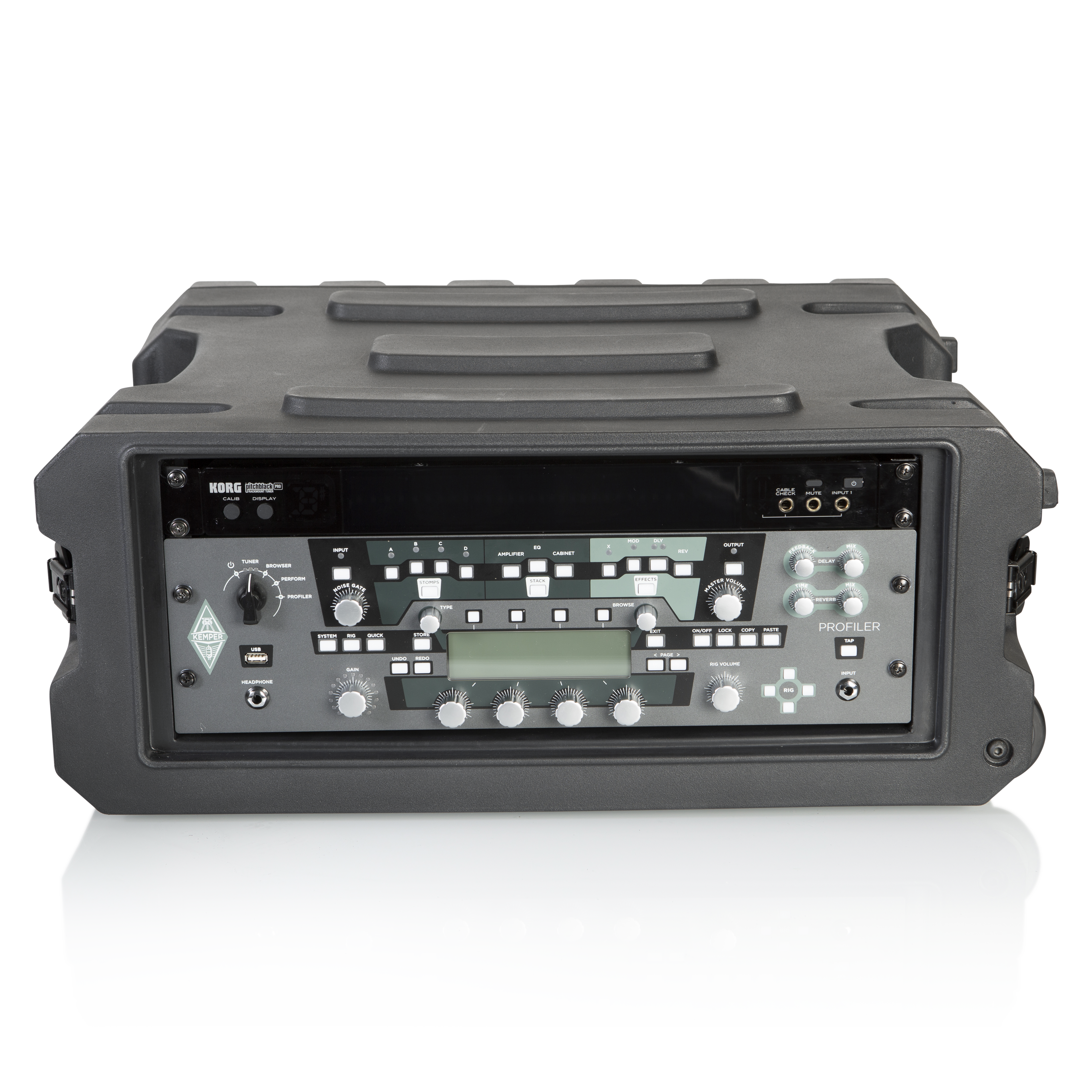 4U, 19" Deep Molded Audio Rack; w/ wheels