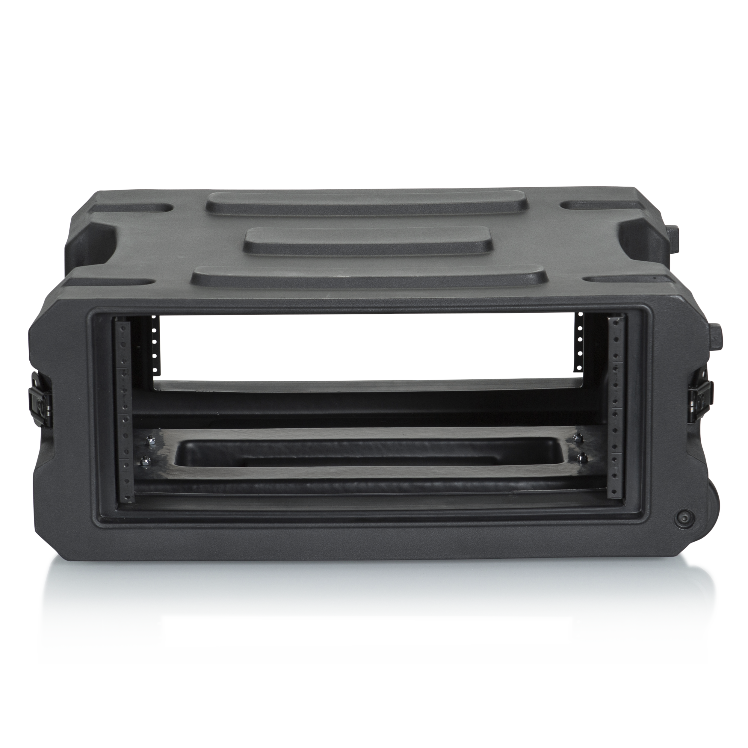 4U, 19" Deep Molded Audio Rack; w/ wheels