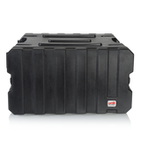 6U, 19" Deep Molded Audio Rack; w/ wheels