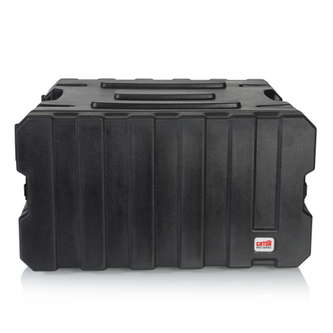 6U, 19" Deep Molded Audio Rack; w/ wheels
