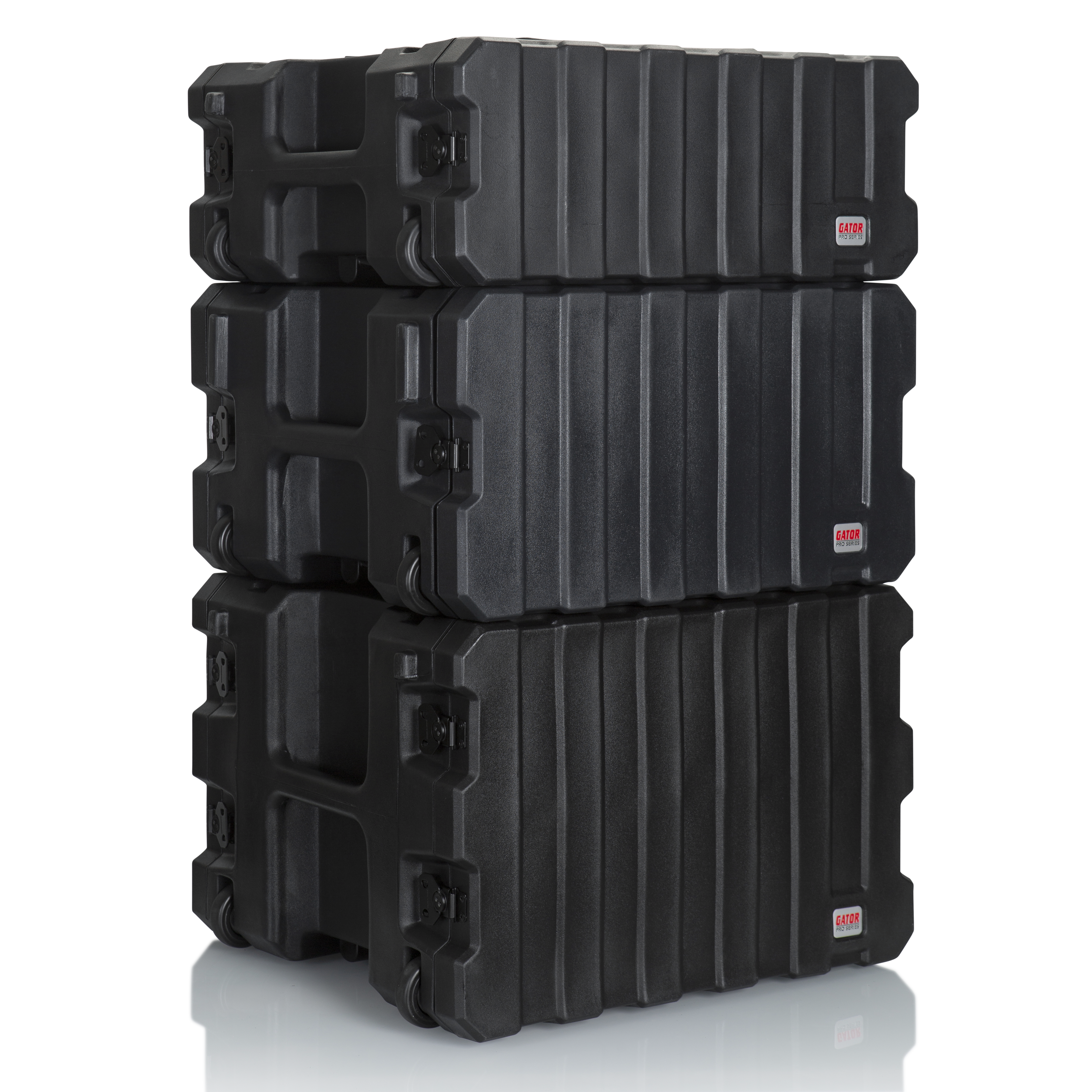 6U, 19" Deep Molded Audio Rack; w/ wheels