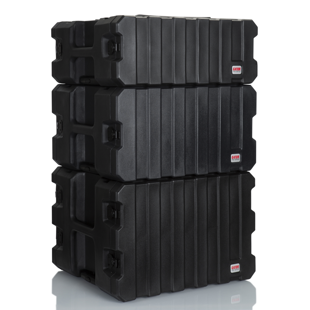 6U, 19" Deep Molded Audio Rack; w/ wheels
