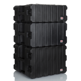 6U, 19" Deep Molded Audio Rack; w/ wheels
