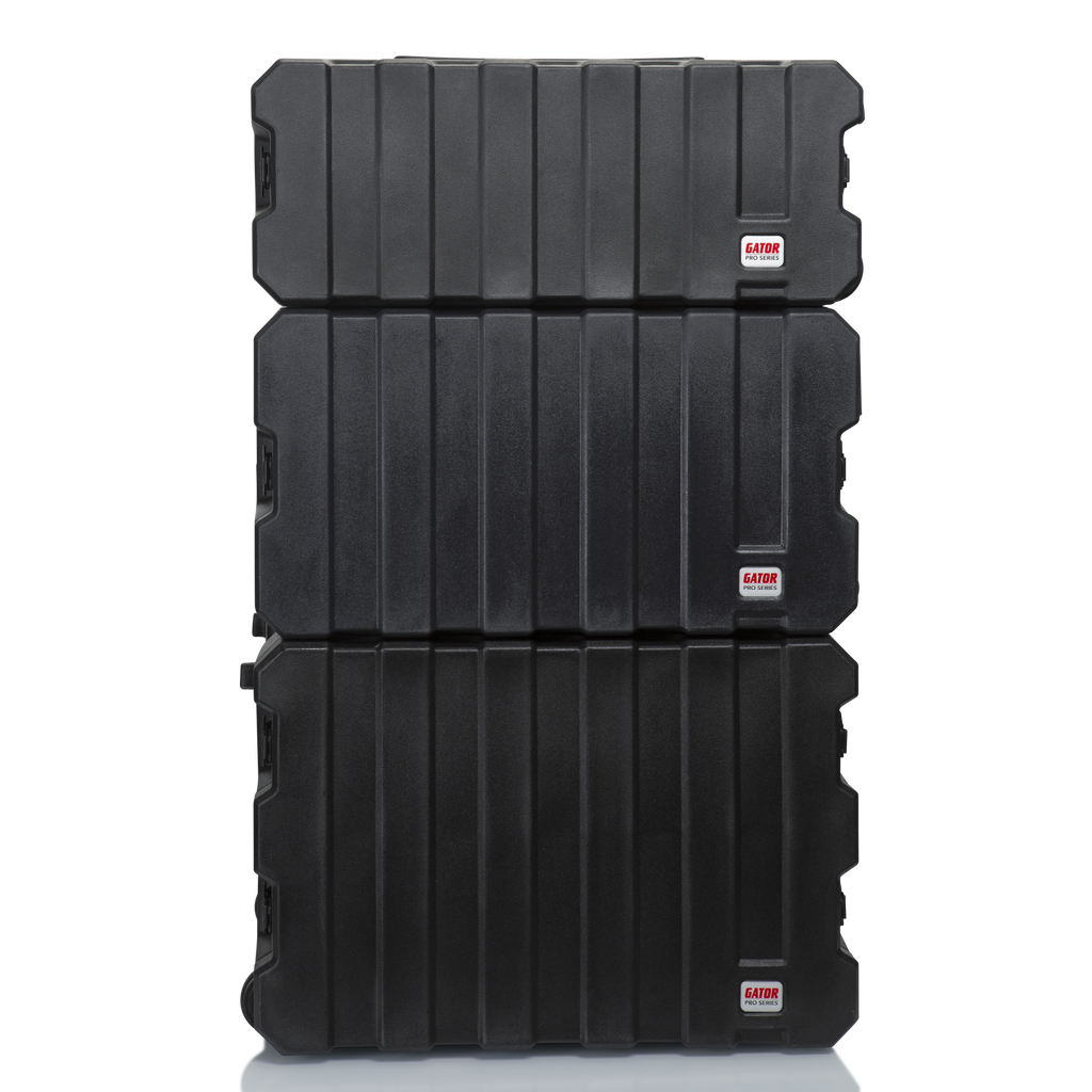 6U, 19" Deep Molded Audio Rack; w/ wheels