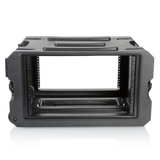 6U, 19" Deep Molded Audio Rack; w/ wheels