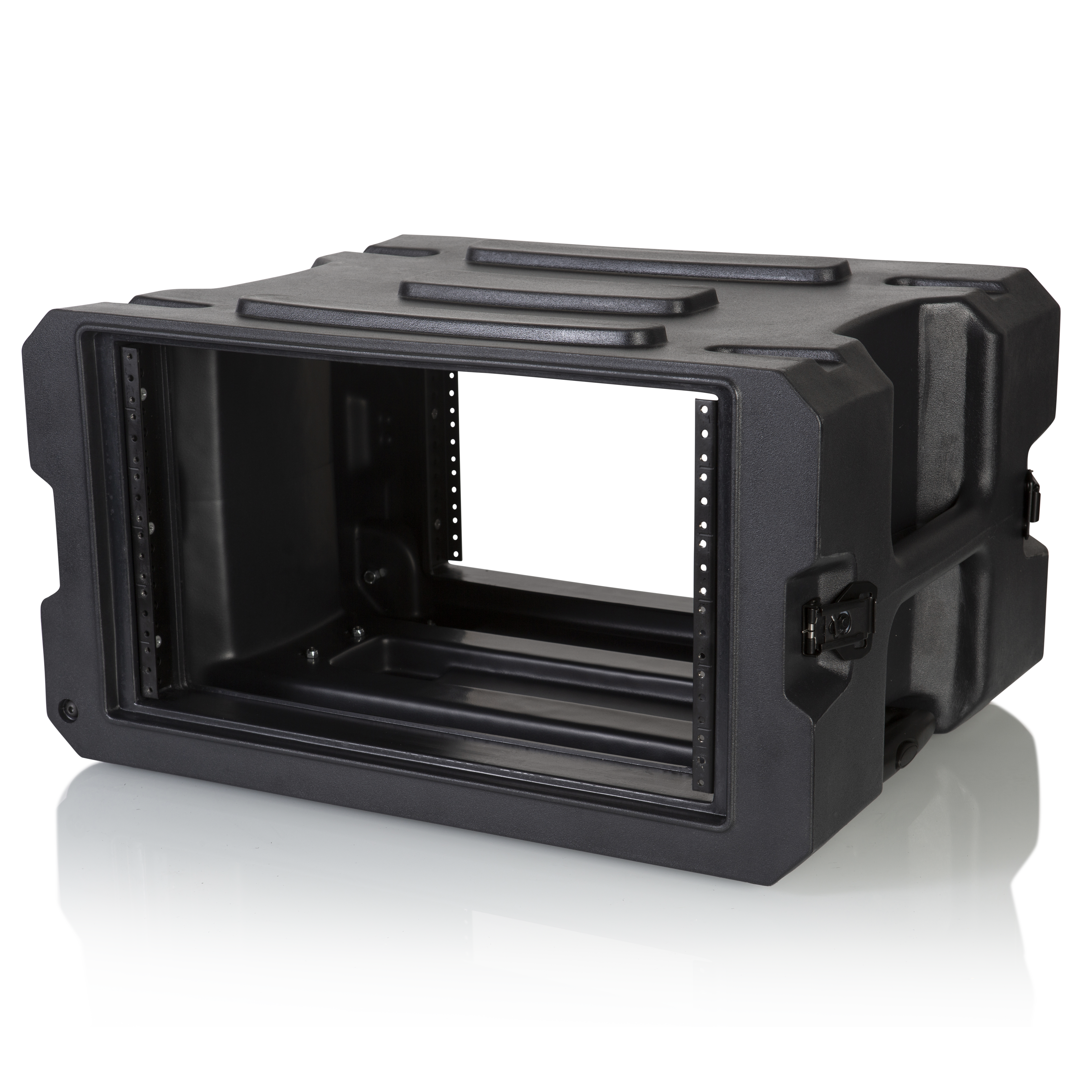 6U, 19" Deep Molded Audio Rack; w/ wheels