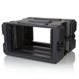 6U, 19" Deep Molded Audio Rack; w/ wheels
