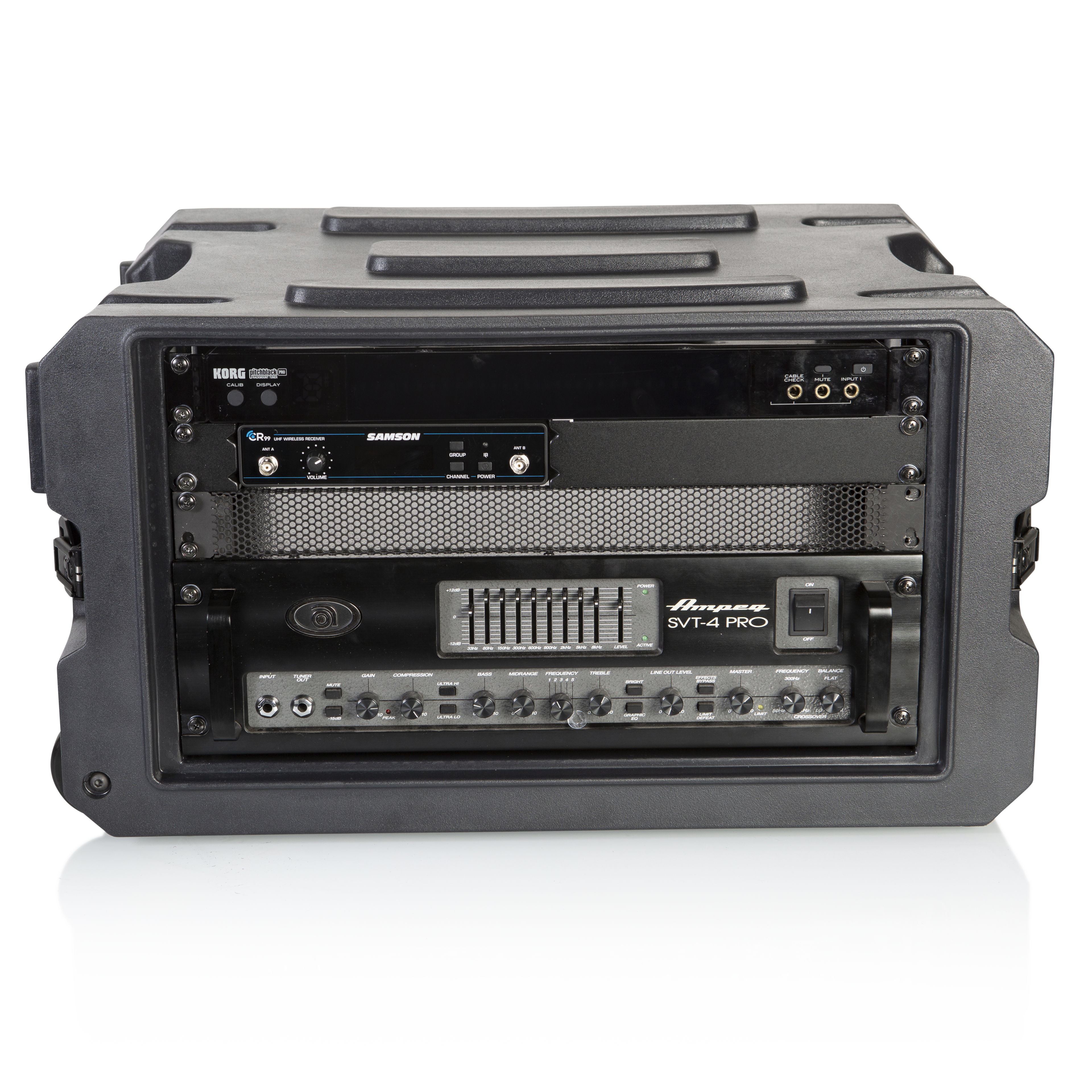 6U, 19" Deep Molded Audio Rack; w/ wheels