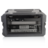 6U, 19" Deep Molded Audio Rack; w/ wheels