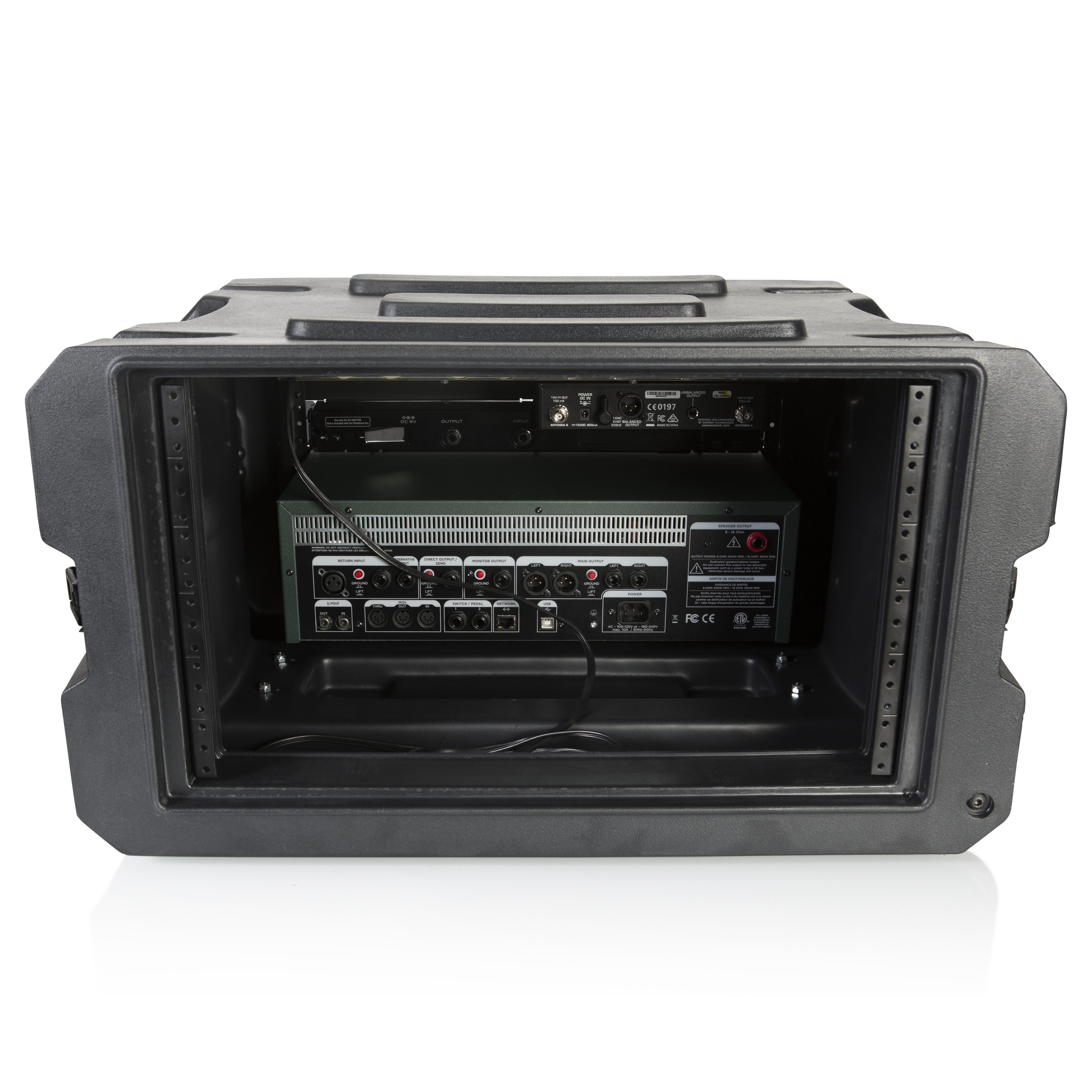 6U, 19" Deep Molded Audio Rack; w/ wheels