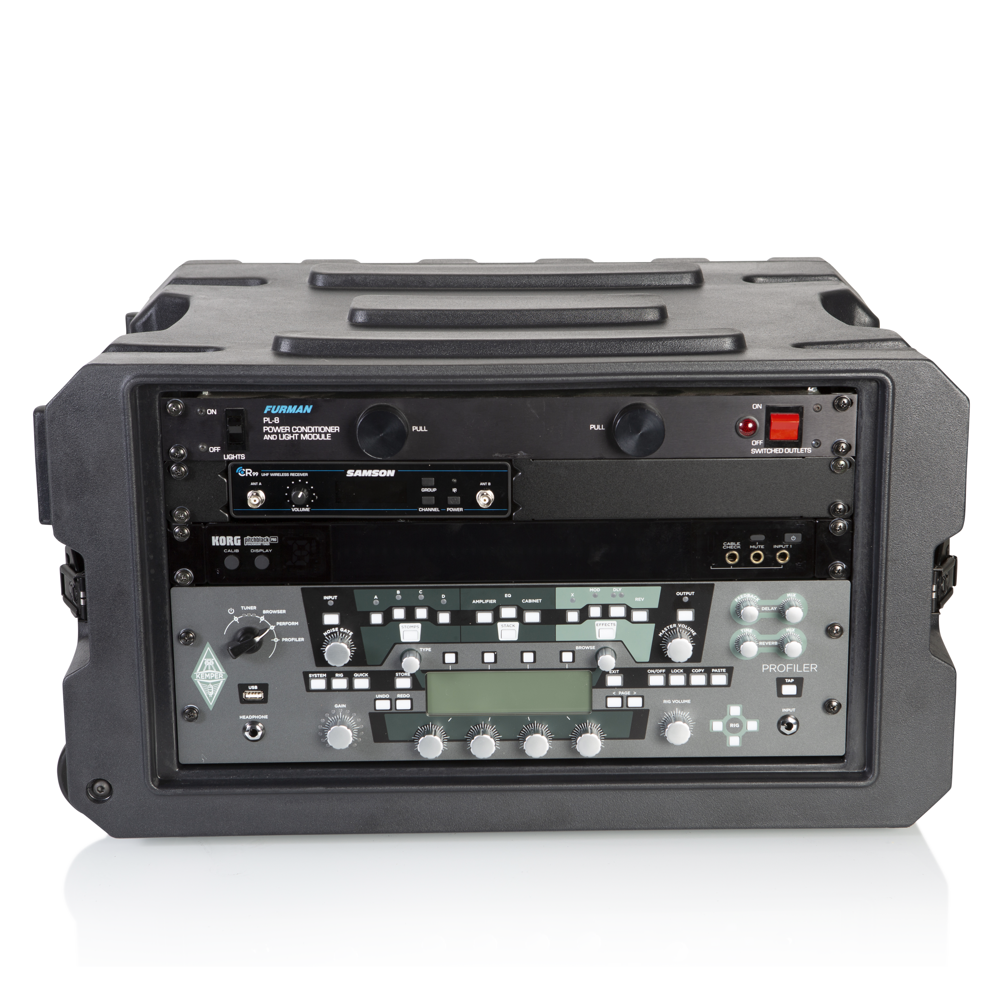 6U, 19" Deep Molded Audio Rack; w/ wheels