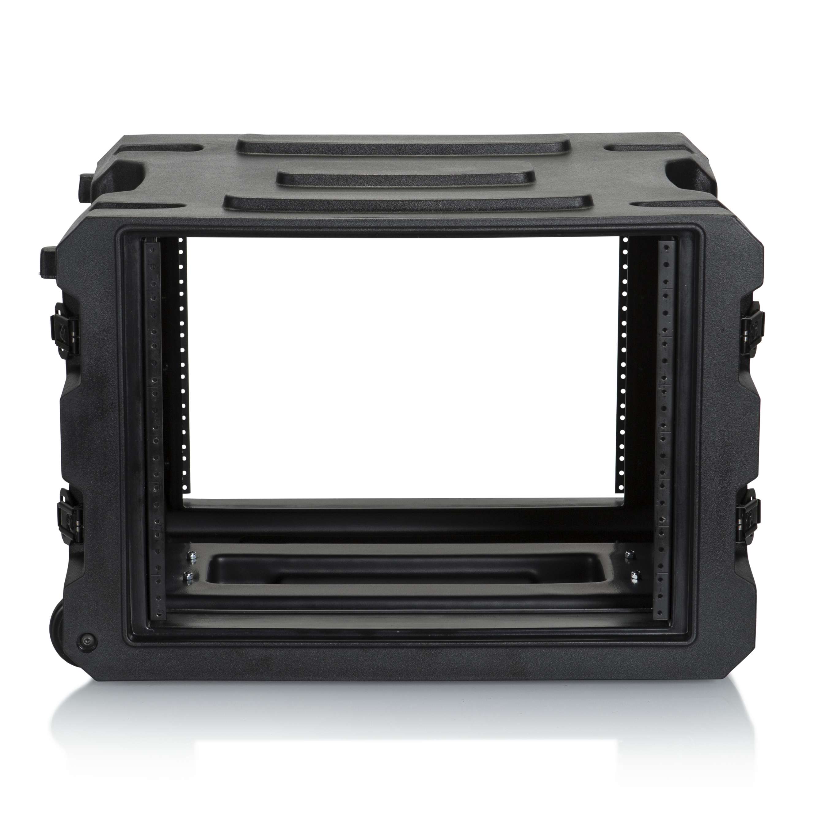 8U, 19" Deep Molded Audio Rack; w/ wheels