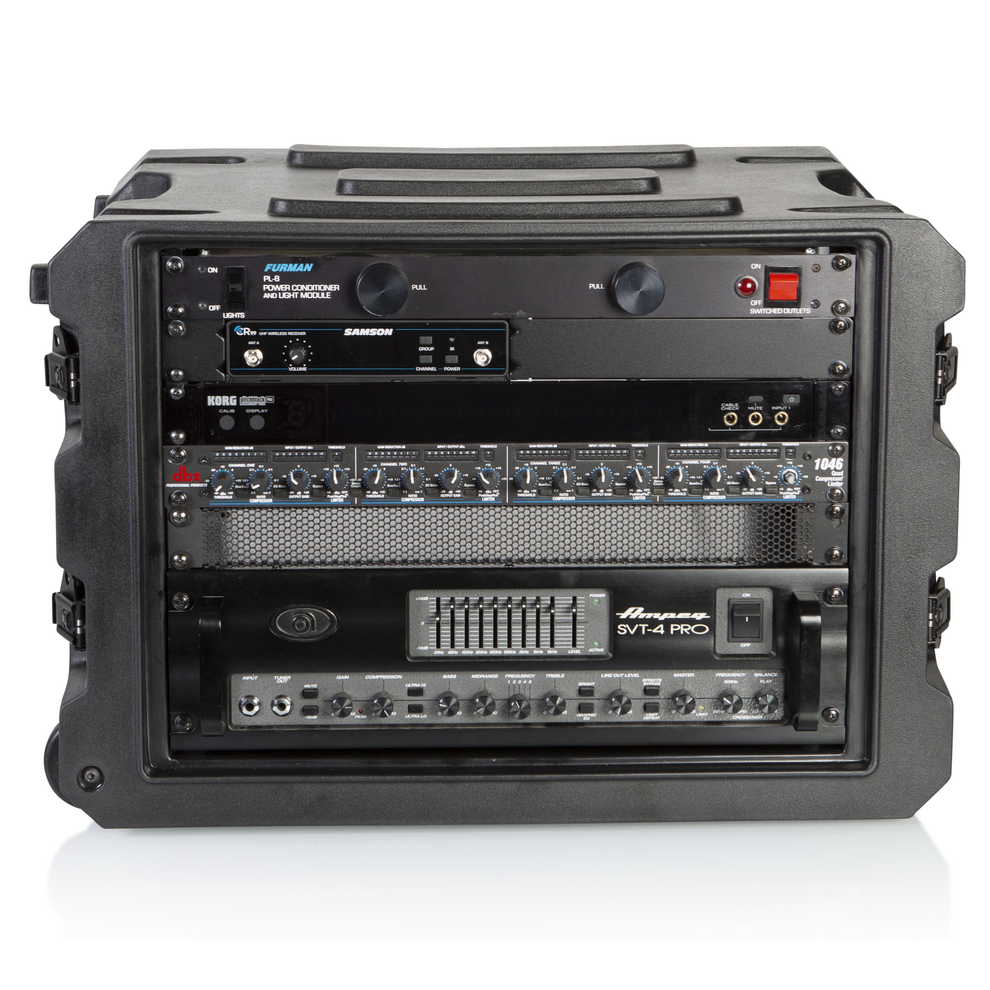 8U, 19" Deep Molded Audio Rack; w/ wheels