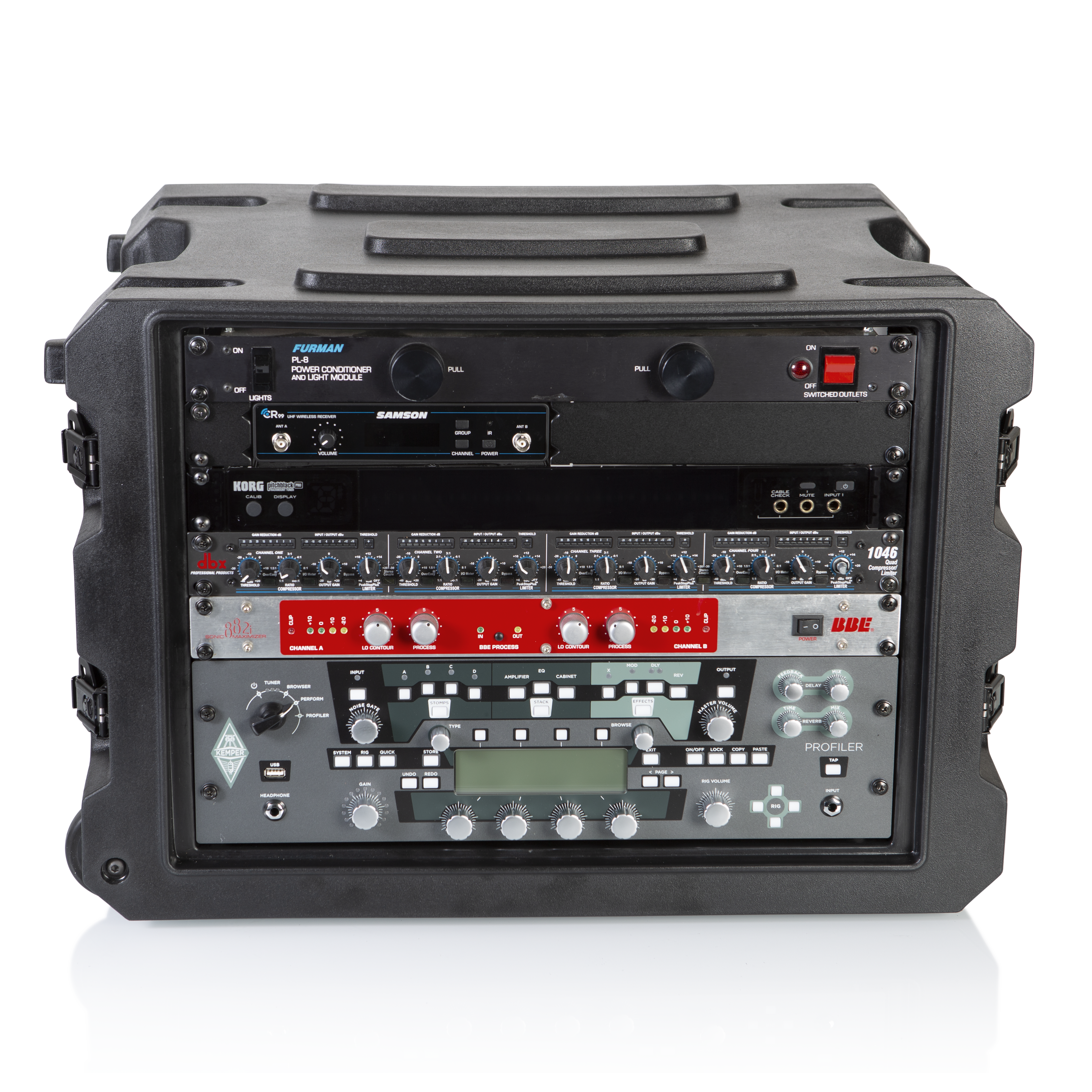 8U, 19" Deep Molded Audio Rack; w/ wheels