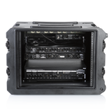 8U, 19" Deep Molded Audio Rack; w/ wheels