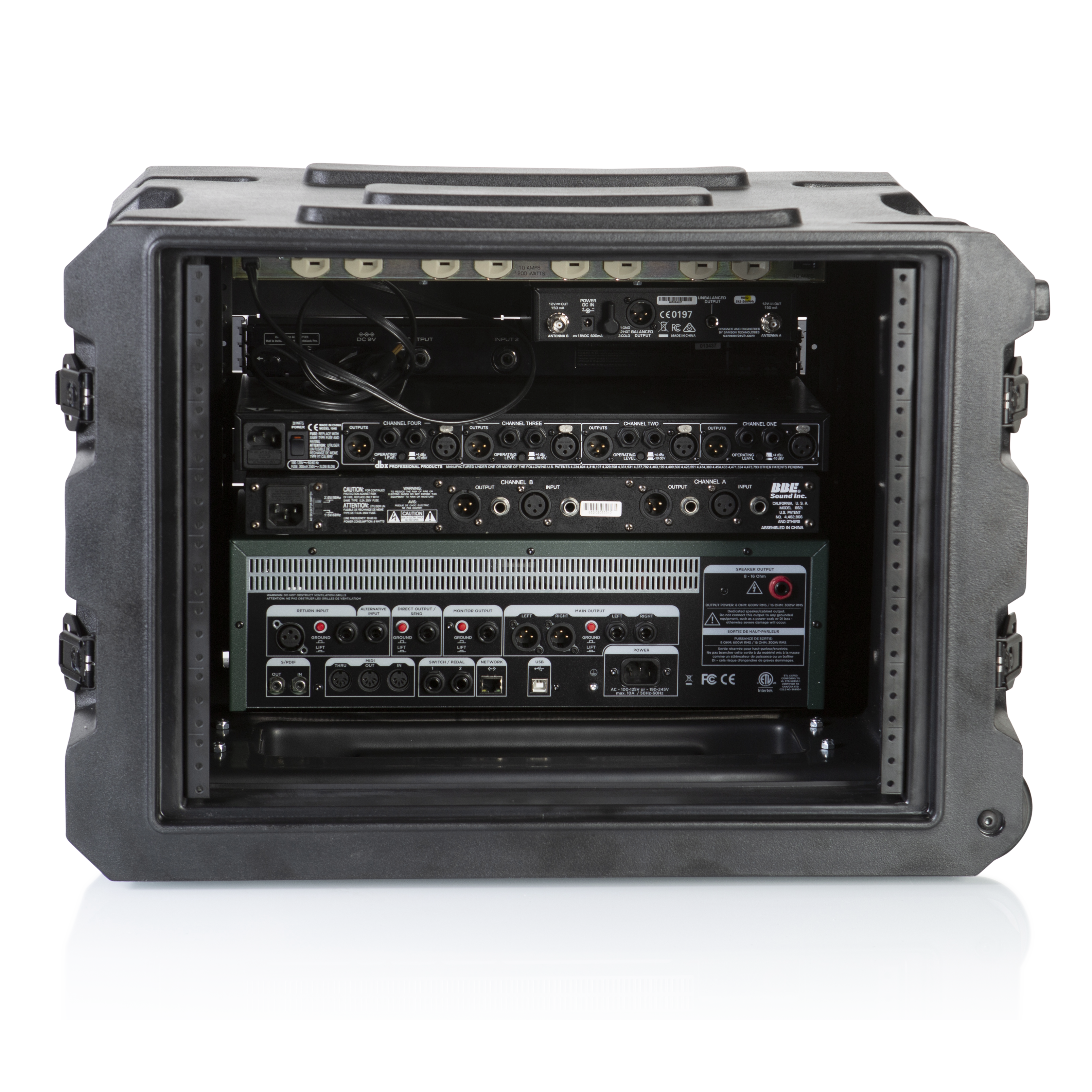 8U, 19" Deep Molded Audio Rack; w/ wheels