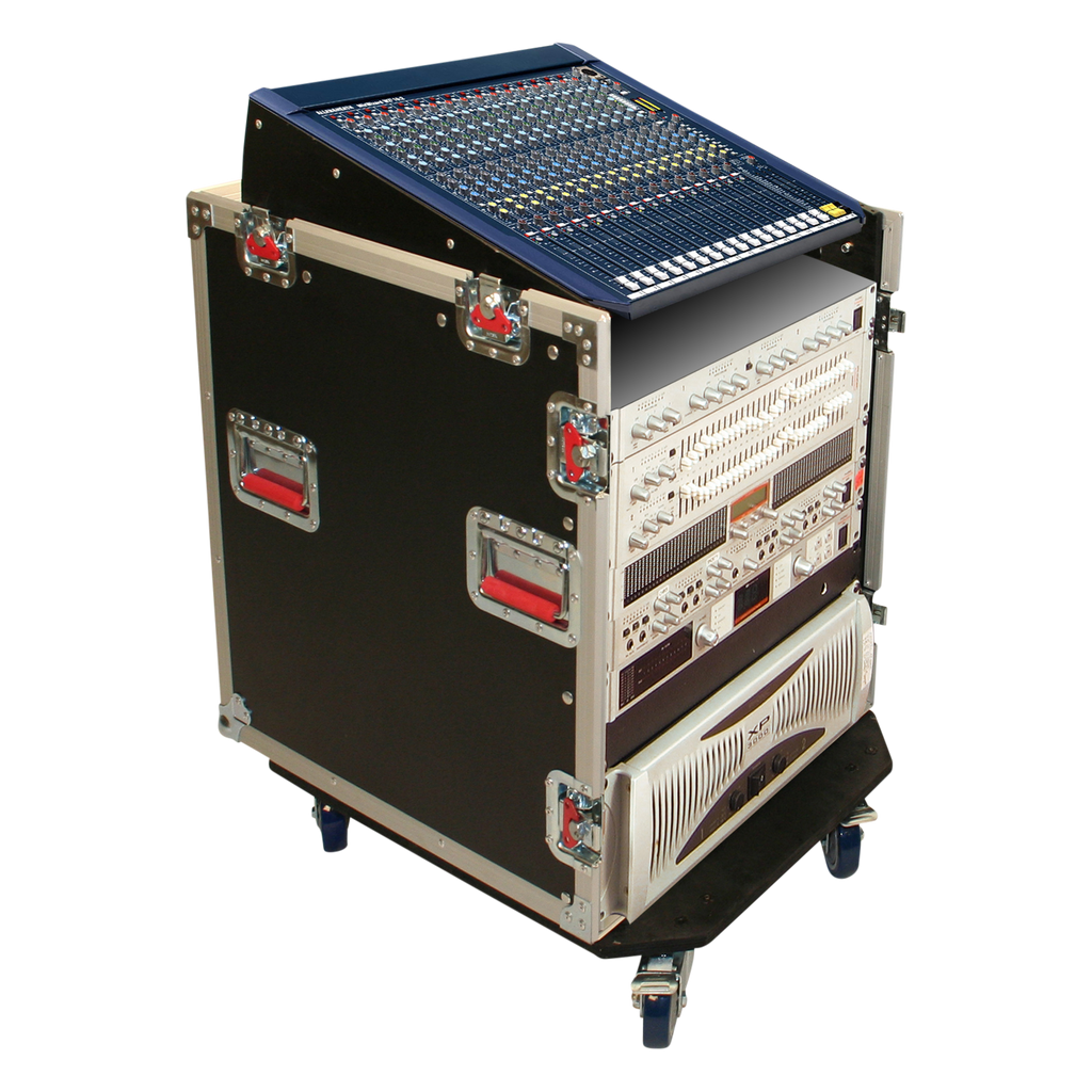 12U Top, 12U Side Audio Road Console Rack