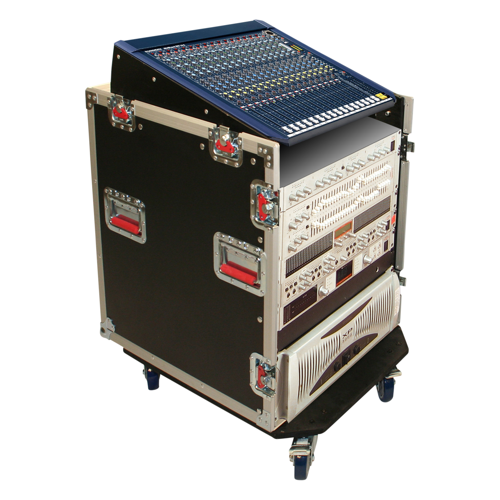 12U Top, 12U Side Audio Road Console Rack