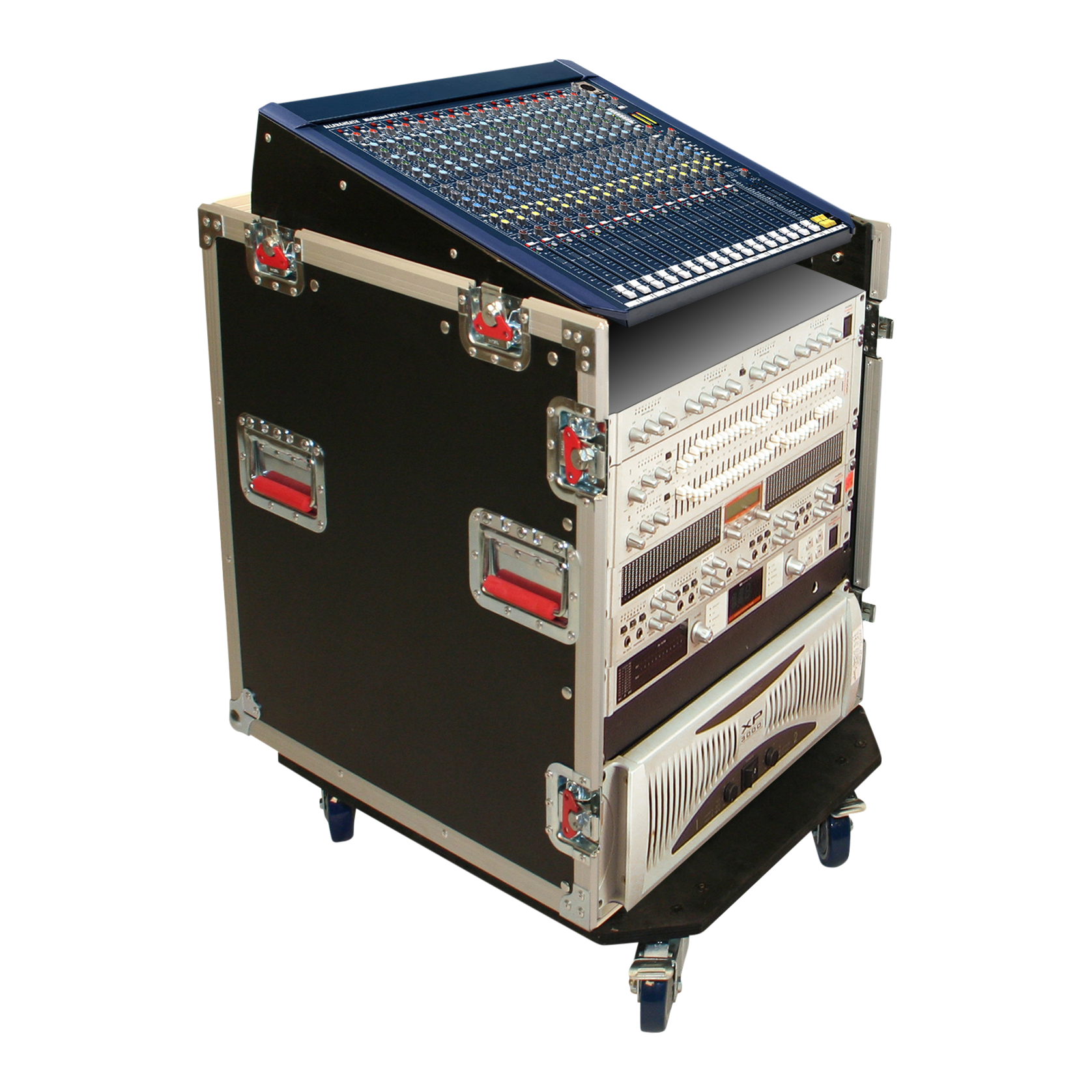 12U Top, 12U Side Audio Road Console Rack