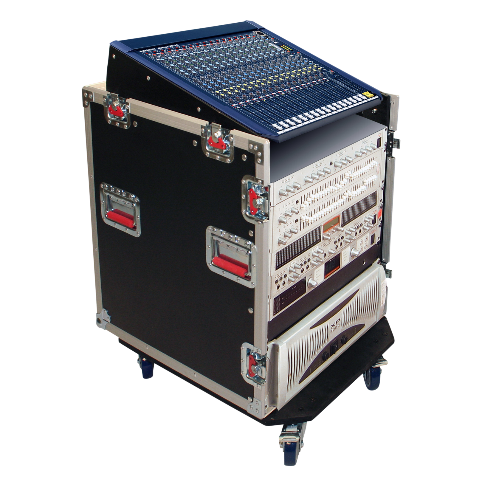 12U Top, 12U Side Audio Road Console Rack