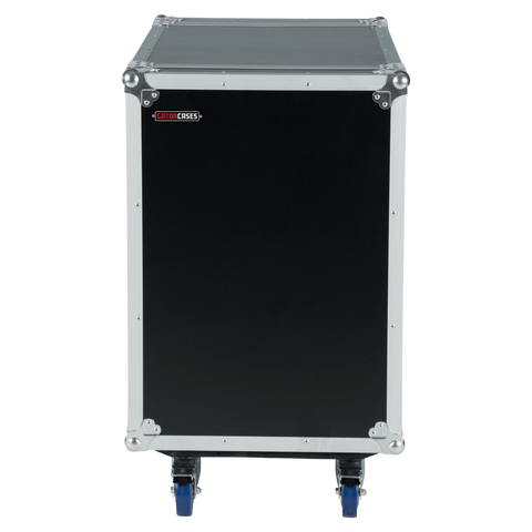 12U, 24" Deep Audio Road Rack Case w/ Casters