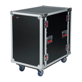 12U, 24" Deep Audio Road Rack Case w/ Casters