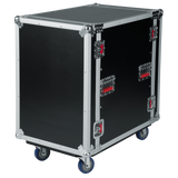 12U, 24" Deep Audio Road Rack Case w/ Casters