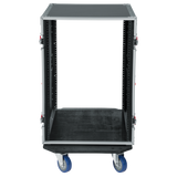 12U, 24" Deep Audio Road Rack Case w/ Casters