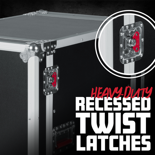 16U, 24" Deep Audio Road Rack Case w/ Casters