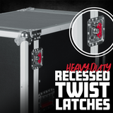 16U, 24" Deep Audio Road Rack Case w/ Casters