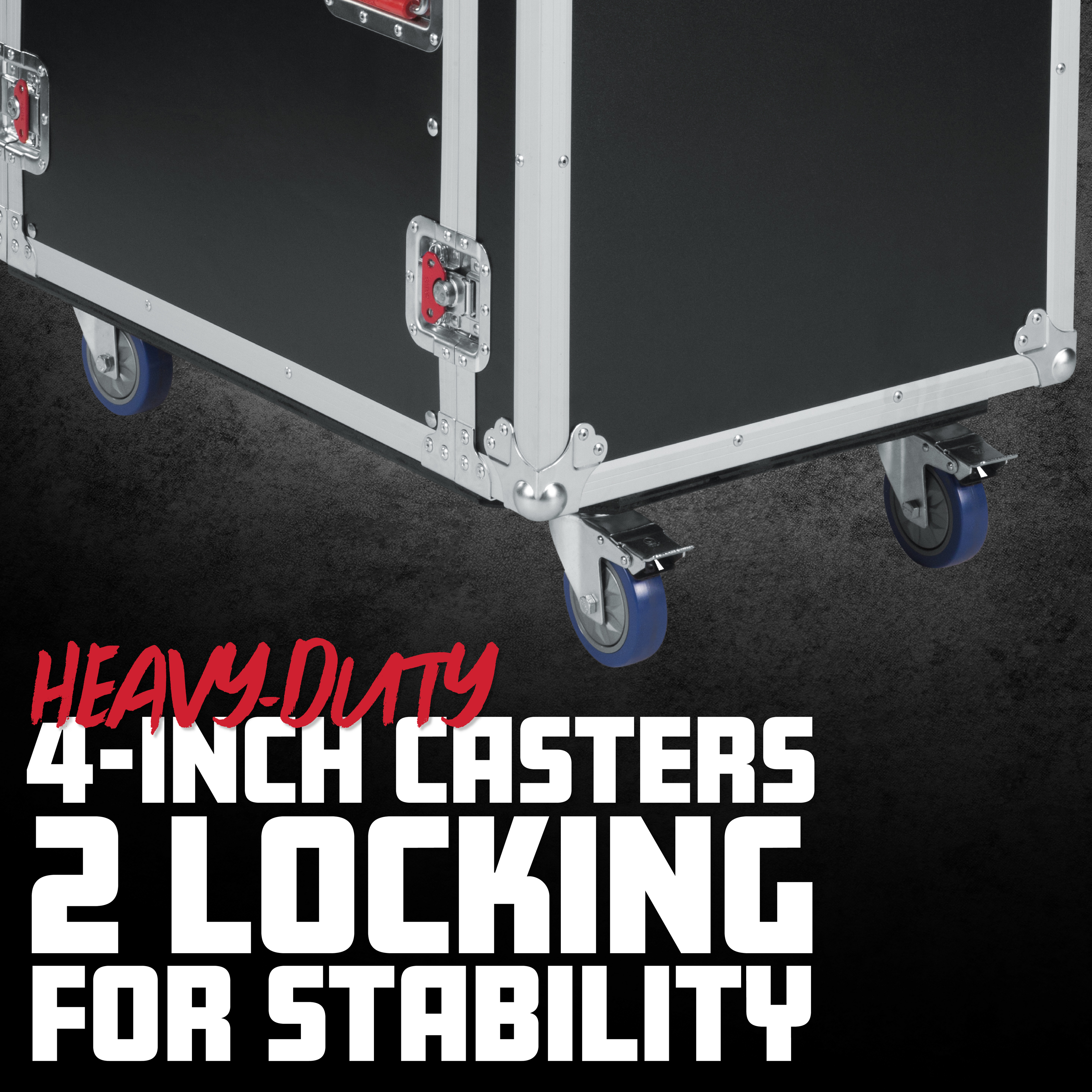 16U, 24" Deep Audio Road Rack Case w/ Casters