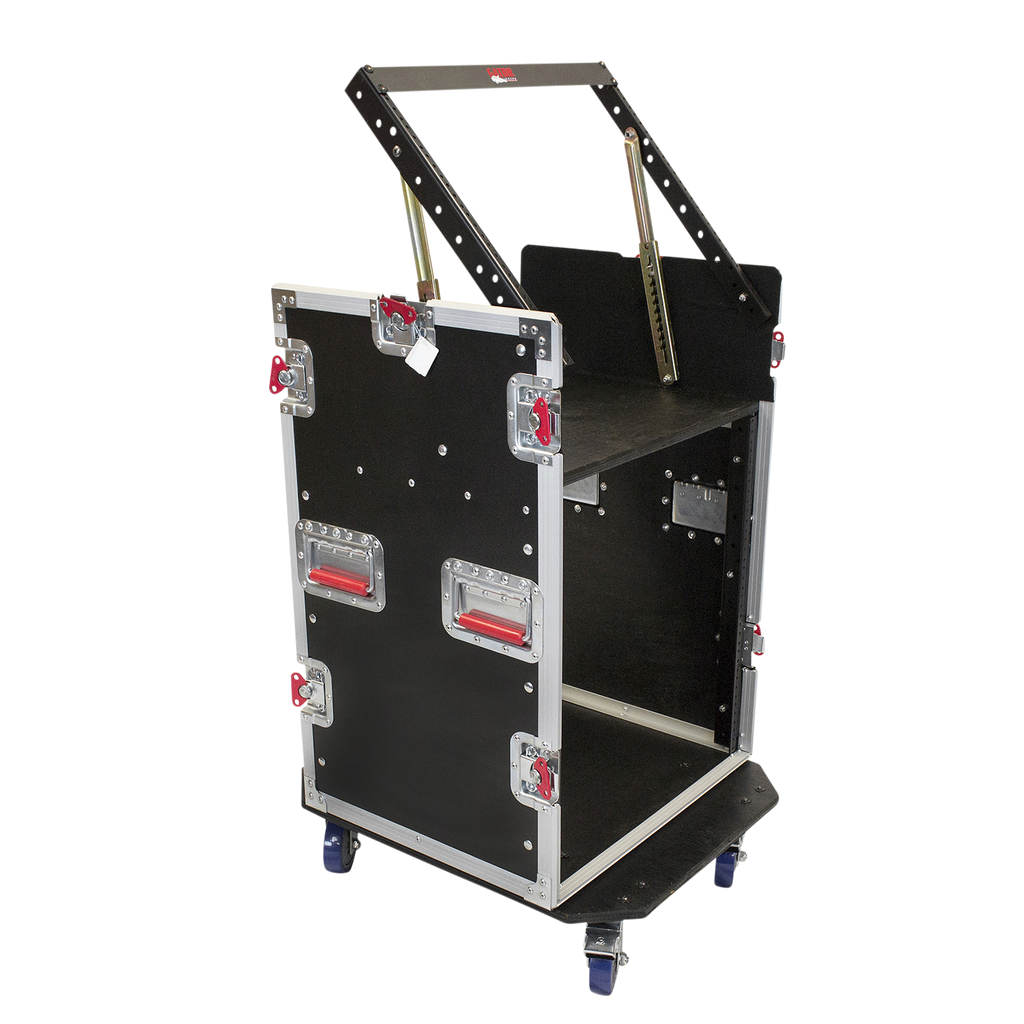 10U Top, 12U Side Audio Road Rack Case
