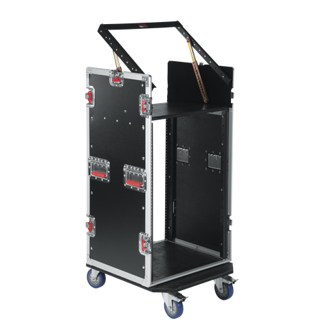 10U Top, 16U Side Audio Road Rack Case
