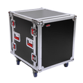 12U, Standard Audio Road Rack Case w/ Casters