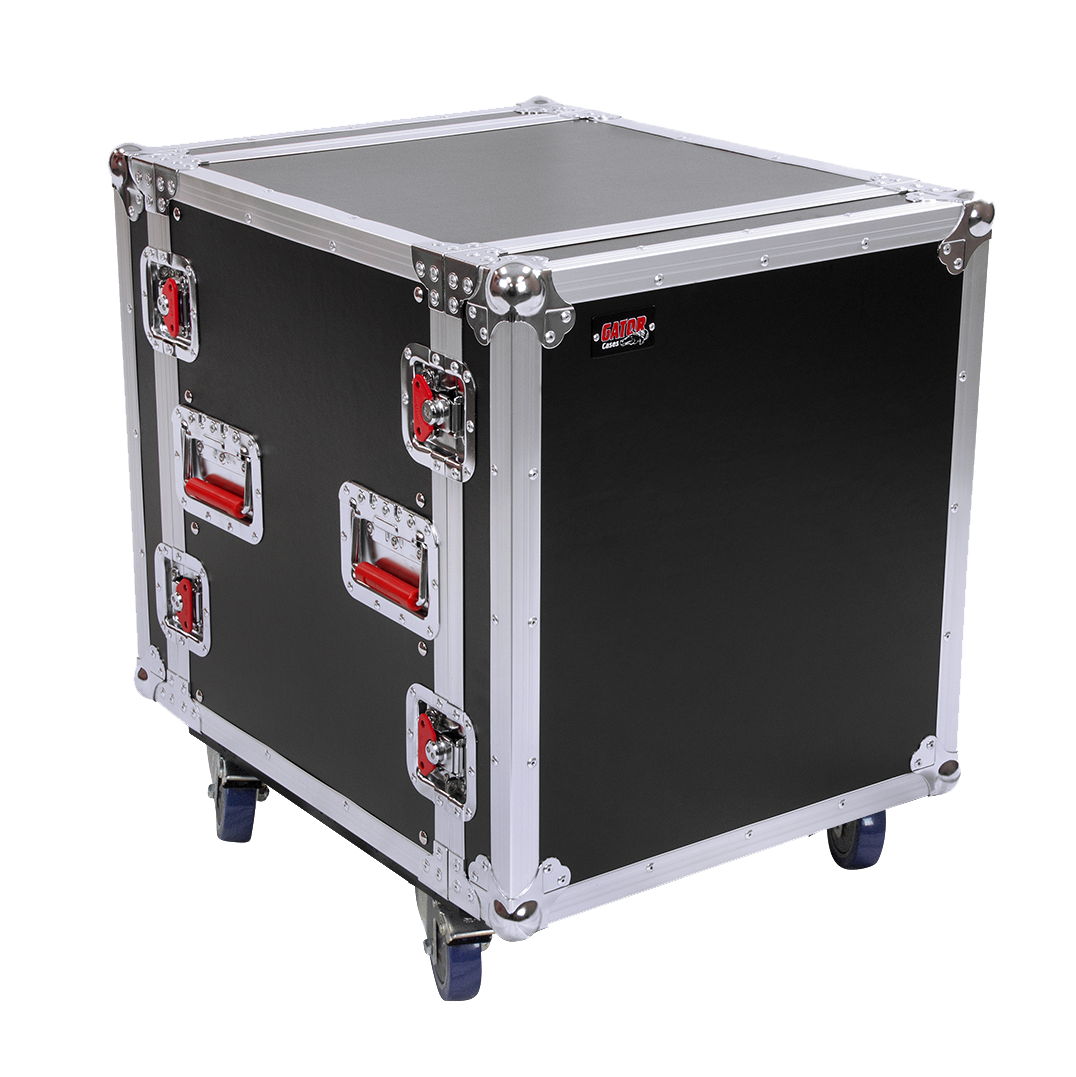 12U, Standard Audio Road Rack Case w/ Casters