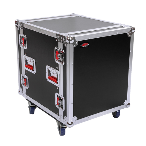 12U, Standard Audio Road Rack Case w/ Casters