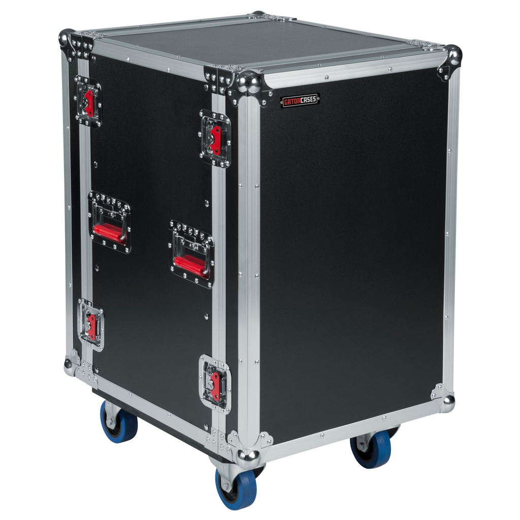 16U, Standard Audio Road Rack Case w/ Casters