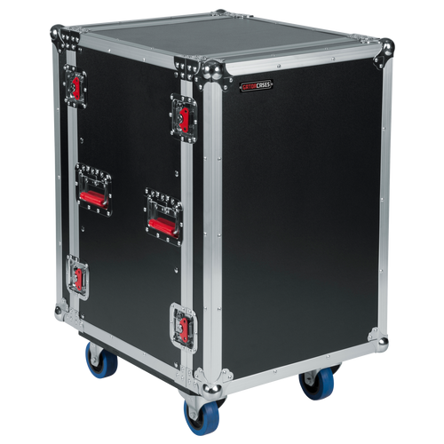 16U, Standard Audio Road Rack Case w/ Casters