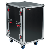 16U, Standard Audio Road Rack Case w/ Casters