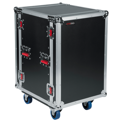16U, Standard Audio Road Rack Case w/ Casters