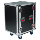 16U, Standard Audio Road Rack Case w/ Casters
