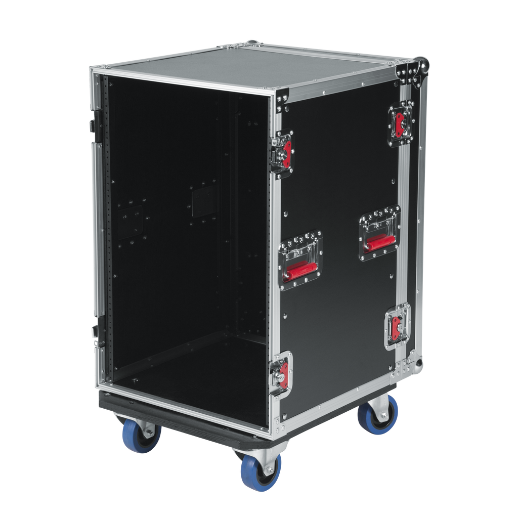 16U, Standard Audio Road Rack Case w/ Casters