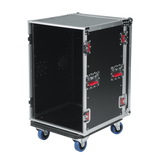 16U, Standard Audio Road Rack Case w/ Casters