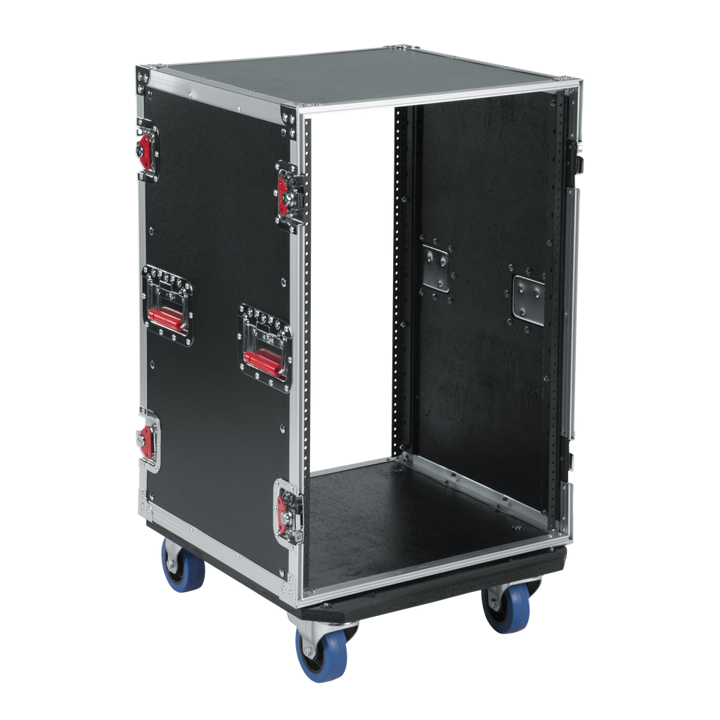 16U, Standard Audio Road Rack Case w/ Casters