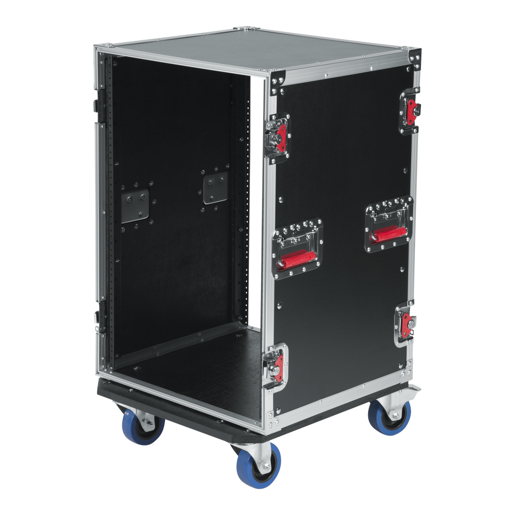 16U, Standard Audio Road Rack Case w/ Casters