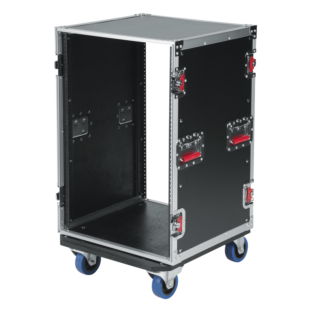 16U, Standard Audio Road Rack Case w/ Casters