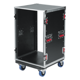 16U, Standard Audio Road Rack Case w/ Casters