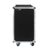 ATA Wood Flight Rack Case; 20U; 17" Deep; Casters